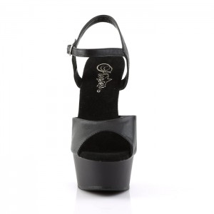 Black / Black Pleaser Delight-609 Women's Sandals | QP8526170