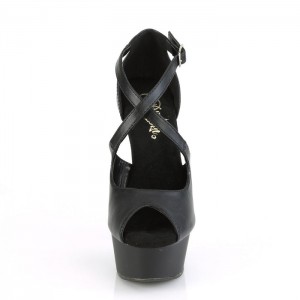 Black / Black Pleaser Delight-621 Women's Sandals | WO2958301