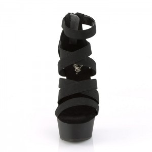 Black / Black Pleaser Delight-659 Women's Sandals | QX9710325