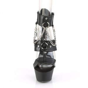 Black / Black Pleaser Kiss-261 Women's Sandals | BP1308547