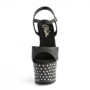 Black / Black Pleaser Stardust-709 Women's Sandals | NQ0295637