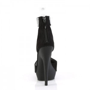 Black / Black Pleaser Sultry-625 Women's Sandals | CH9213805