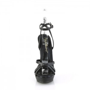 Black / Black Pleaser Sultry-638 Women's Sandals | BO4210597