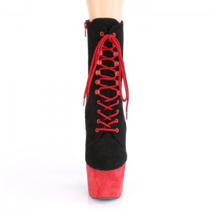 Black / Red Pleaser Adore-1020FSTT Women's Boots | XW8073642