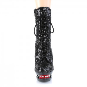 Black / Red Pleaser Blondie-R-1020 Women's Boots | TX4056927