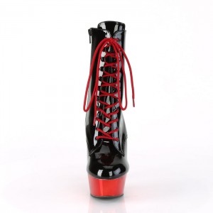 Black / Red Pleaser Delight-1020 Women's Boots | IK6215097