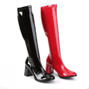 Black / Red Pleaser Gogo-300HQ Women's Boots | JC8140297