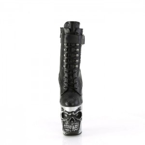 Black / Silver Pleaser Rapture-1020STR-02 Women's Boots | ZW3082956