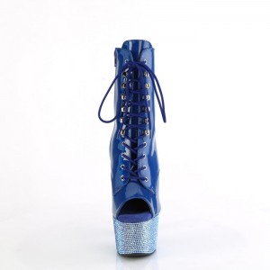 Blue Pleaser Bejeweled-1021-7 Women's Boots | YG6983042