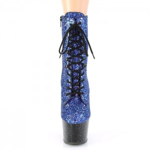 Blue / Black Pleaser Adore-1020MG Women's Boots | KA0369214