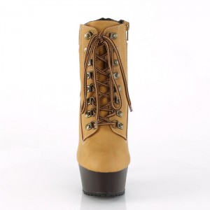 Brown / Brown Pleaser Delight-600TL-02 Women's Boots | XA0529764