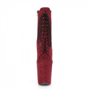 Burgundy Pleaser Flamingo-1020FS Women's Boots | VT6431205