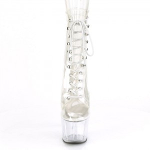 Clear Pleaser Adore-1020C Women's Boots | GK3124860