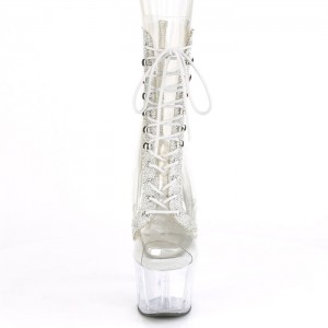 Clear Pleaser Adore-1021C-2 Women's Boots | LI8379256