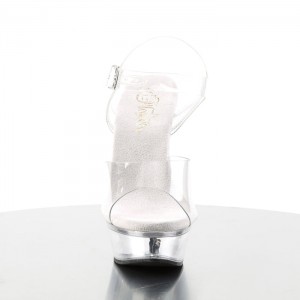 Clear Pleaser Allure-608 Women's Sandals | XF7896052