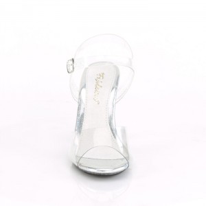 Clear Pleaser Caress-408MG Women's Sandals | MH5806971