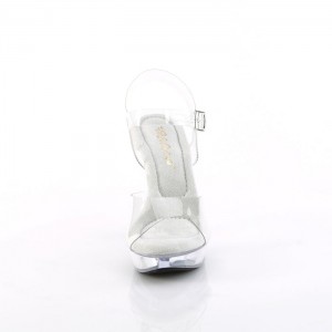 Clear Pleaser Cocktail-508 Women's Sandals | CU3091865