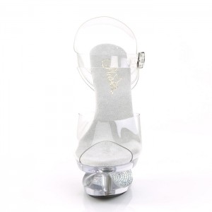 Clear Pleaser Eclipse-608DM Women's Sandals | MS5097463