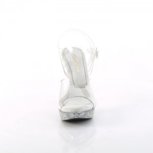 Clear Pleaser Elegant-408ABRS Women's Sandals | TZ1459068