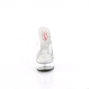 Clear Pleaser Excite-601 Women's Slides | KY4136920