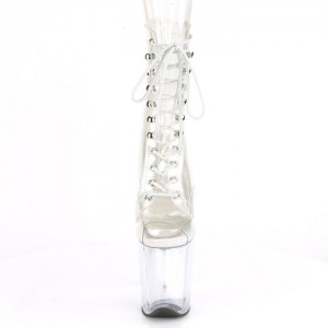 Clear Pleaser Flamingo-1021C Women's Boots | TM3597102