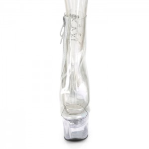 Clear Pleaser Flashdance-1018C-7 Women's Boots | RA5640318