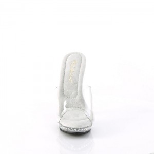 Clear Pleaser Lip-101LS Women's Slides | TI3485067