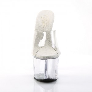 Clear Pleaser Sky-301 Women's Slides | HX4706925