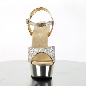 Gold Pleaser Delight-609G Women's Sandals | EO4537269