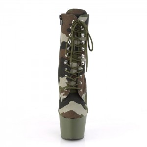 Green Pleaser Adore-1020CAMO Women's Boots | YJ3861425