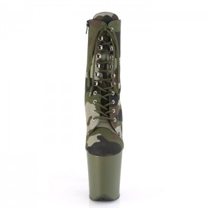 Green Pleaser Flamingo-1020CAMO Women's Boots | BL0843651