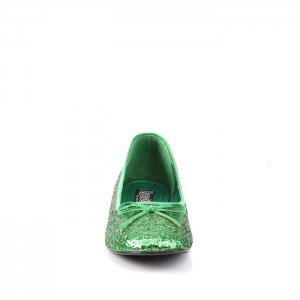 Green Pleaser Star-16G Women's Flats | LU0145396