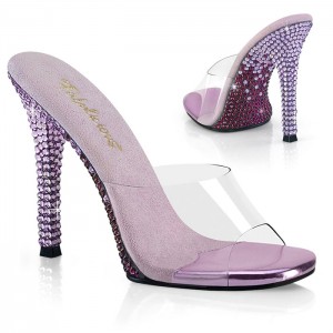 Lavender Pleaser Gala-01DMM Women's Slides | NA6081342