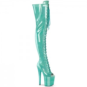 Light / Turquoise Pleaser Flamingo-3021GP Women's Boots | FB9302716