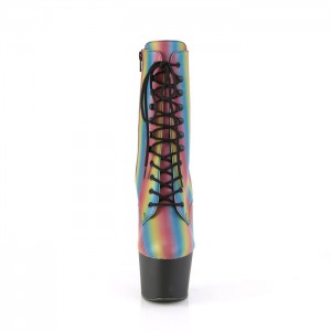 Multicolor / Black Pleaser Adore-1020REFL-02 Women's Boots | LK9340817