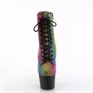 Multicolor / Black Pleaser Adore-1020RS Women's Boots | WM5063492