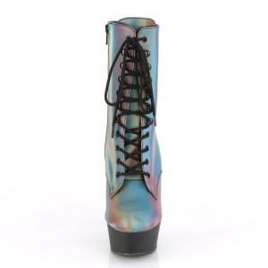 Multicolor / Black Pleaser Delight-1020REFL Women's Boots | HU7841690