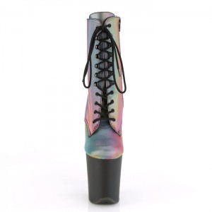 Multicolor / Black Pleaser Flamingo-1020REFL Women's Boots | WI9281054