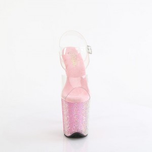 Pink Pleaser Bejeweled-808RRS Women's Sandals | VA5436970