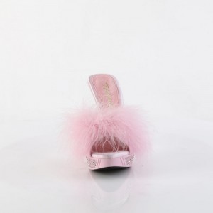 Pink Pleaser Elegant-401F Women's Slides | CJ6142935