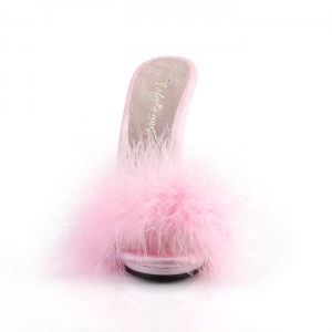 Pink Pleaser Poise-501F Women's Slides | SU7310425