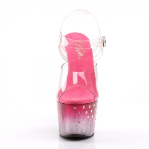 Pink Pleaser Stardust-708T Women's Sandals | UH5736814