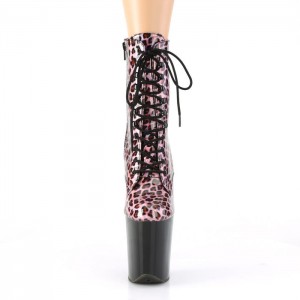 Pink / Black Pleaser Flamingo-1020LP Women's Boots | QG4528760