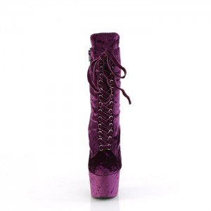 Purple Pleaser Adore-1045VEL Women's Boots | OP6802514