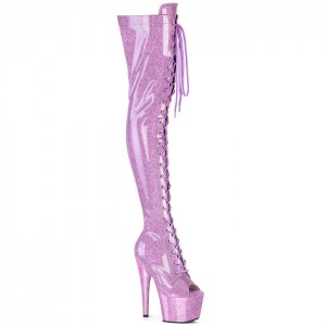 Purple Pleaser Adore-3021GP Women's Boots | QE0547128