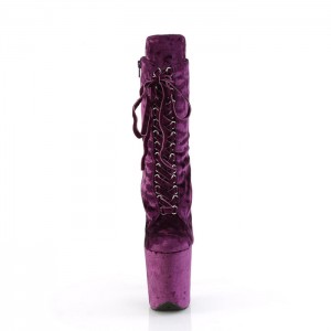 Purple Pleaser Flamingo-1045VEL Women's Boots | UG3610428