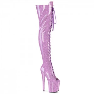 Purple Pleaser Flamingo-3021GP Women's Boots | GO8594031