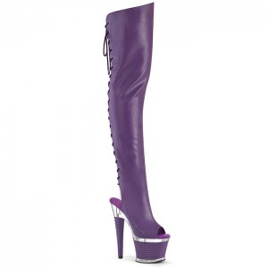 Purple Pleaser Spectator-3030 Women's Boots | SR8074193