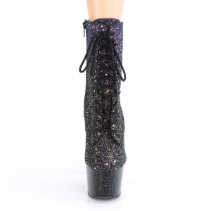 Purple / Black Pleaser Adore-1020OMBG Women's Boots | DB0952648