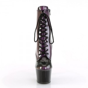 Purple / Black Pleaser Adore-1020SHG Women's Boots | MN7825314